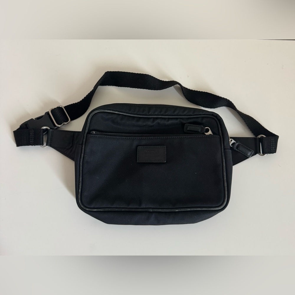 Vintage Coach Men’s Black Nylon Belt Bag Fanny Pack